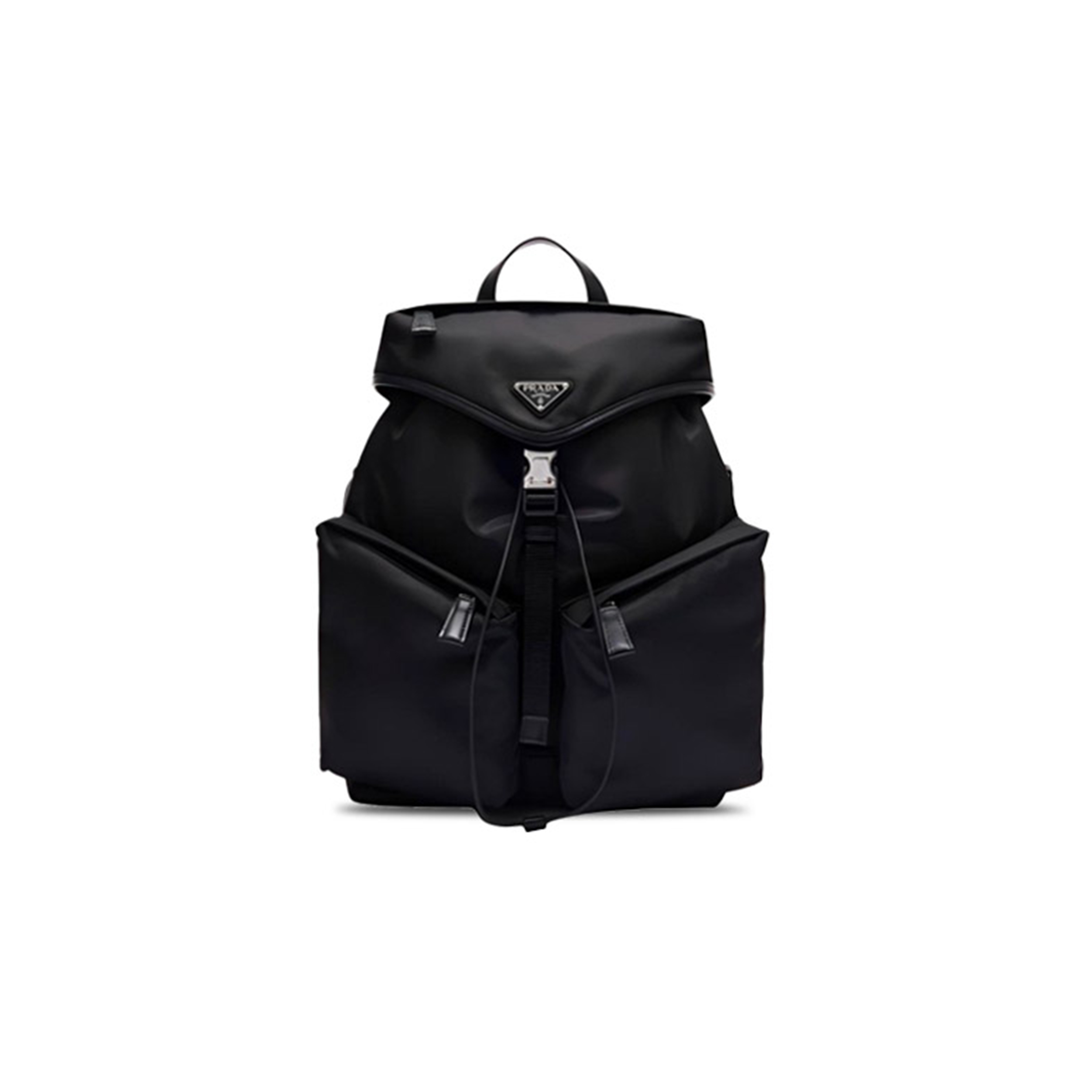Pra*a re-nylon and leather backpack 2vz111 (38*30*17cm)